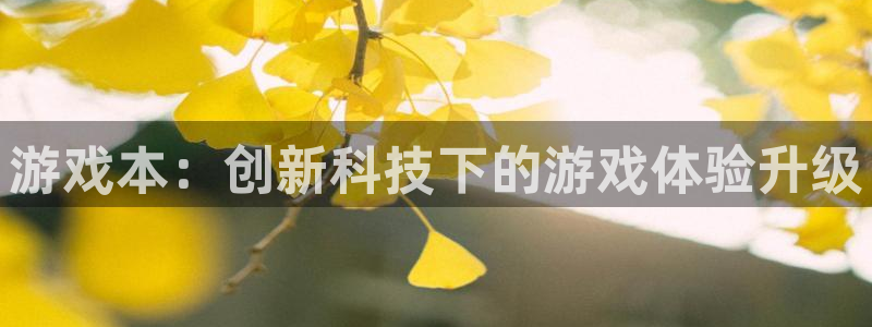 高德娱乐官方登录网址：游戏本：创新科技下的游戏体验升级
